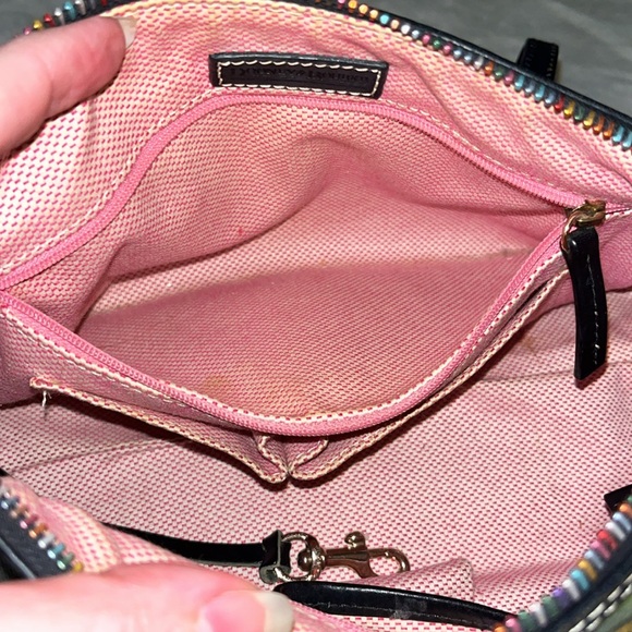 Vintage Dooney & Bourke Y2K Rainbow Printed Bitsy Bag - Picture 9 of 16